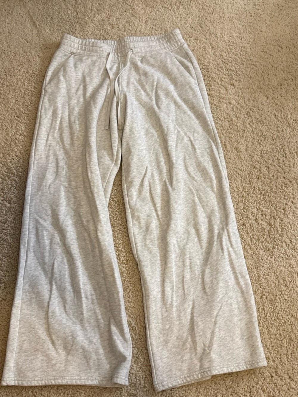 Hollister Light Gray Kids Wide-Leg Sweatpants